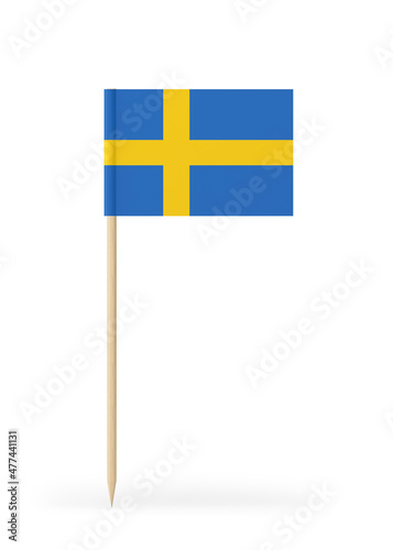 Small Flag of Sweden on a Toothpick photo