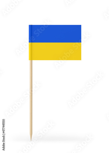 Small Flag of Ukraine on a Toothpick photo