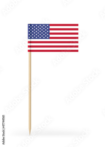 Small Flag of USA on a Toothpick