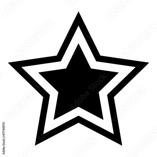 Stars Flat Icon Isolated On White Background