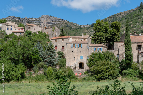 Village du Cirque de Navacelles, Grands sites de France, Gard, Sud de la France.	