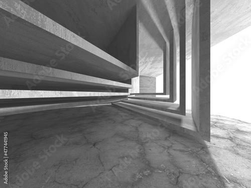 Abstract architecture interior background. Empty concrete room