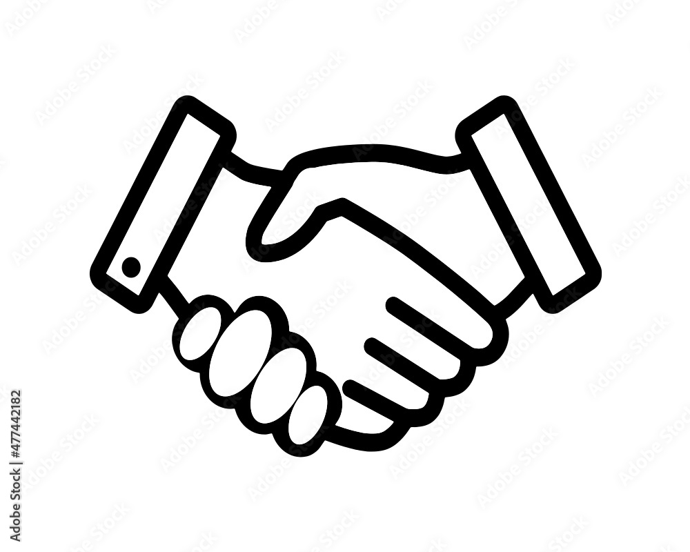 Handshake Vector Icon white Background Handshake Vector Icon white Background