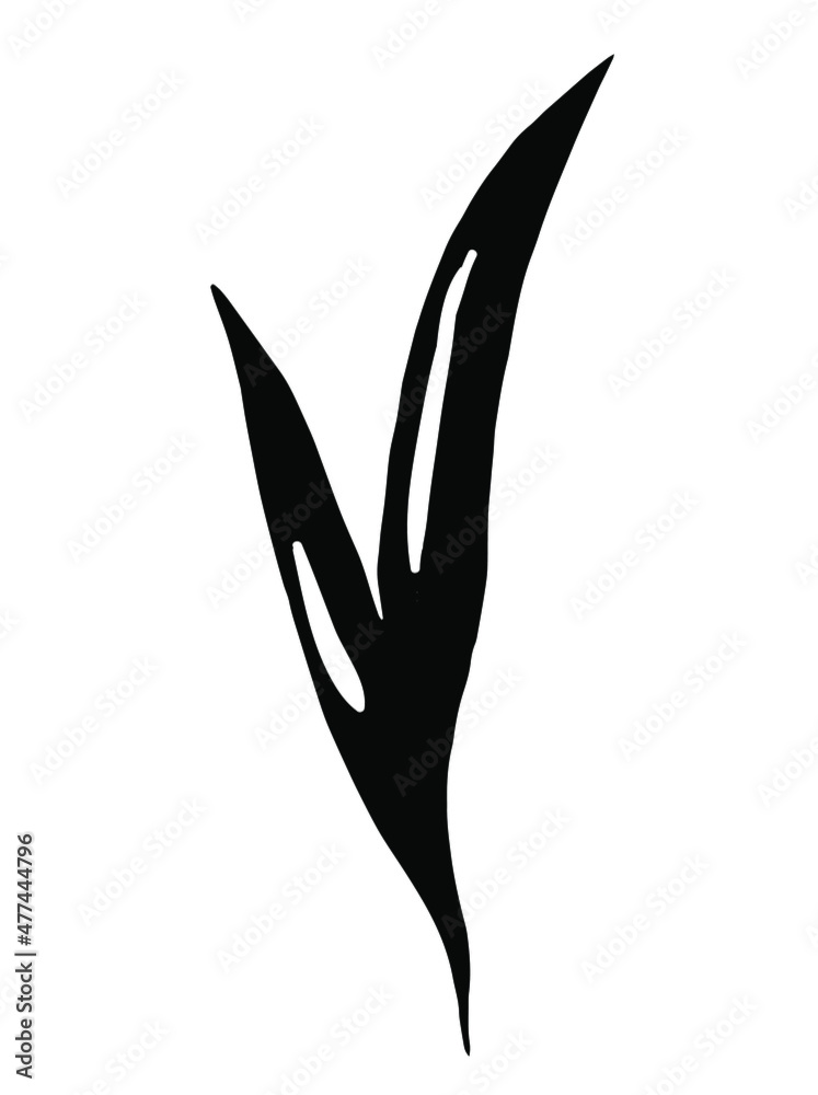 Obraz premium Black herb. Vector clipart. Hand drawn