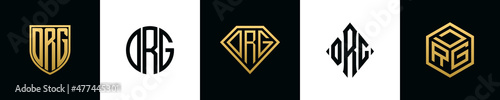 Initial letters DRG logo designs Bundle photo