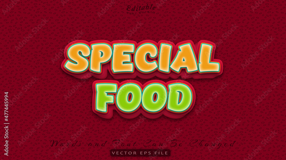SPECIAL FOOD TEXT EFFECT
