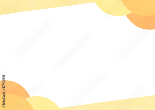 背景　三丸　フレーム　オレンジ