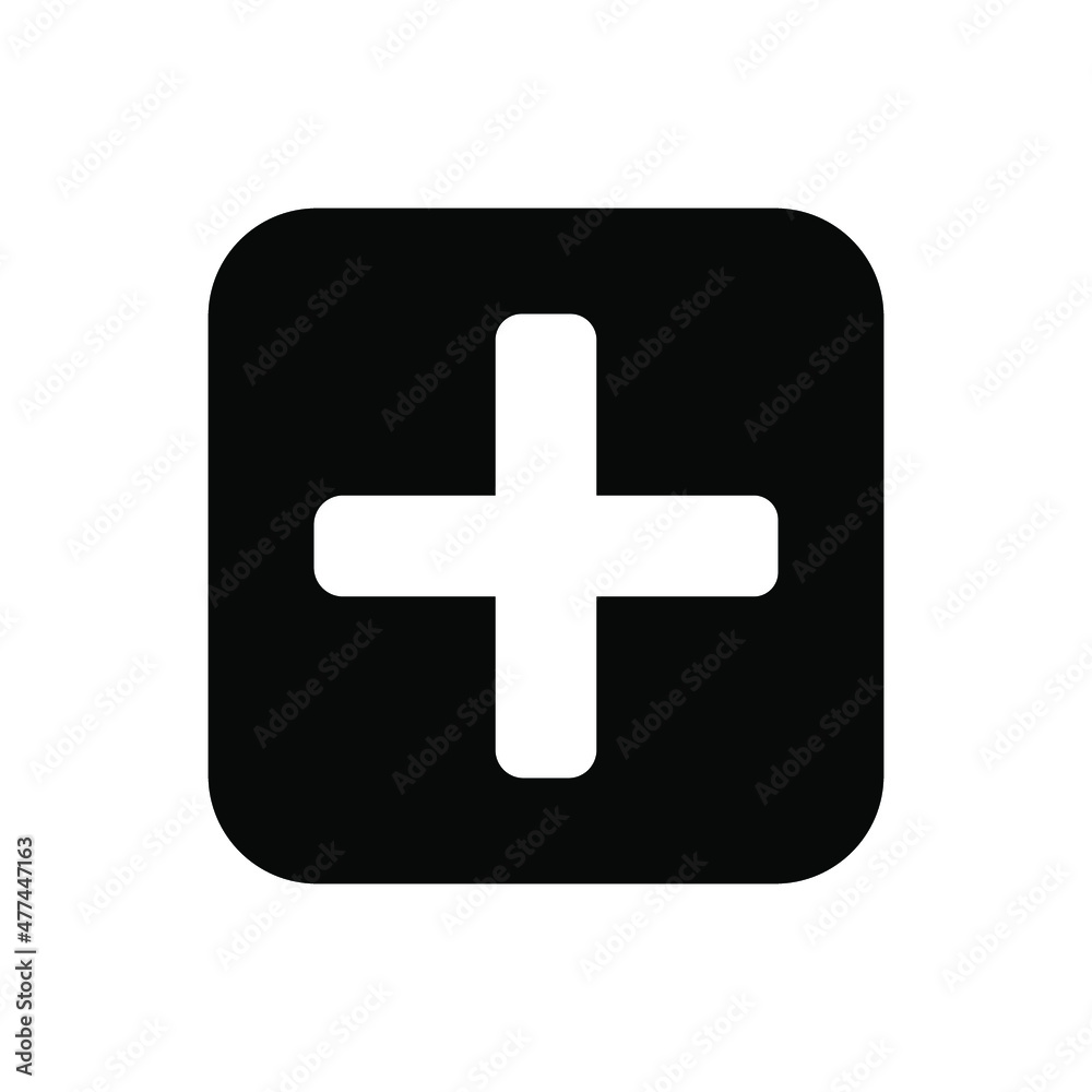 Medical cross icon. Plus sign. Rectangular frame. App button. Flat design. Line art. Vector illustration. Stock image. EPS 10. Medical cross icon. Plus sign. Rectangular frame. App button. Flat design. Line art. Vector illustration. Stock image. EPS 10.