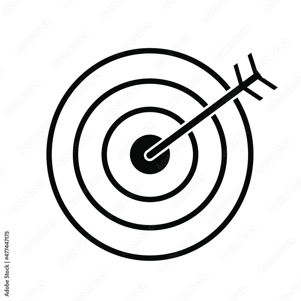 Hitting the target icon. Dart arrow. Winner concept. Business success. Flat sign. Vector illustration. Stock image. EPS 10. Hitting the target icon. Dart arrow. Winner concept. Business success. Flat sign. Vector illustration. Stock image. EPS 10.