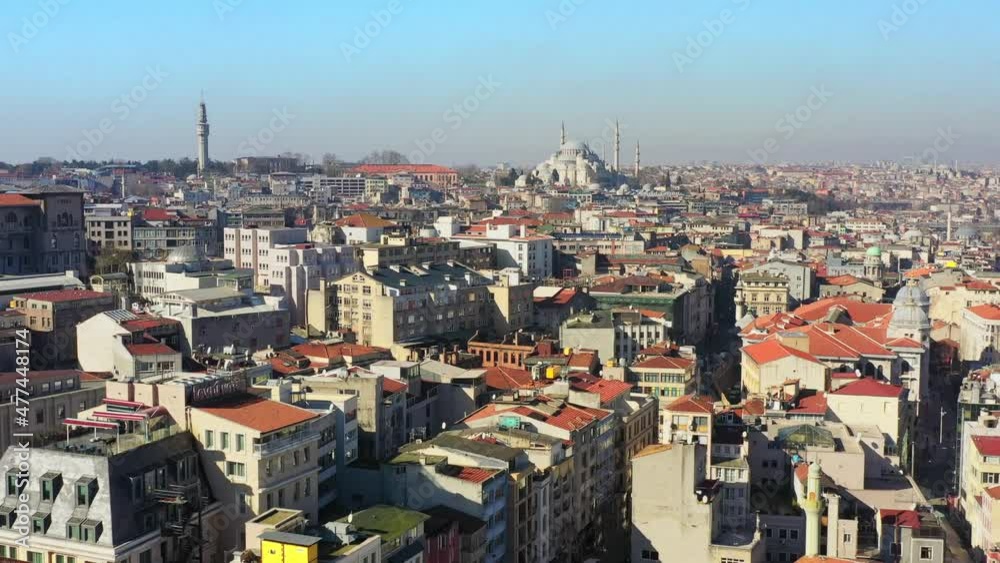 Aerial view of houses in sultan ahmet, serkeci and eminönü area in european istanbul Aerial view of houses in sultan ahmet, serkeci and eminönü area in european istanbul