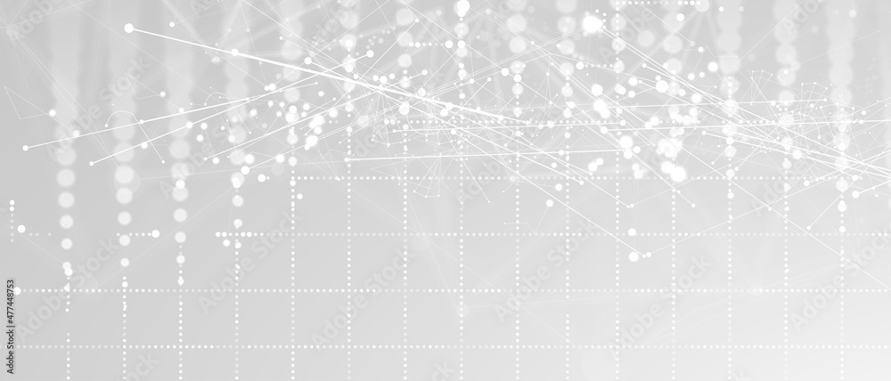 Fototapeta premium Quantum processing. Deep learning artificial intelligence. Future new technology for business or science presentation