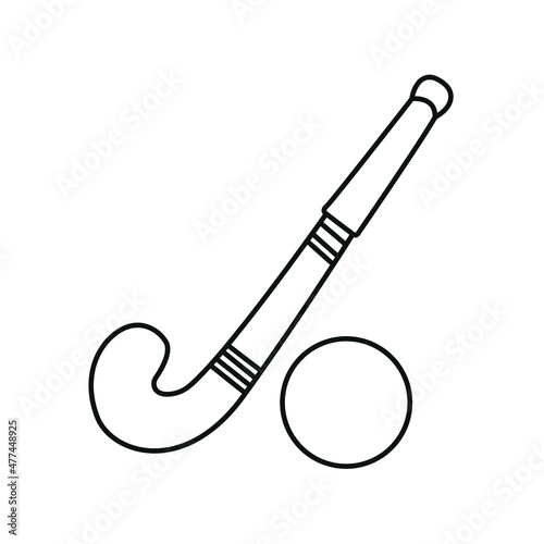 Field hockey icon symbol vector