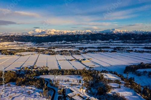 Beautiful snowy landscape of Tokamachi, Niigata by aerial photography_27