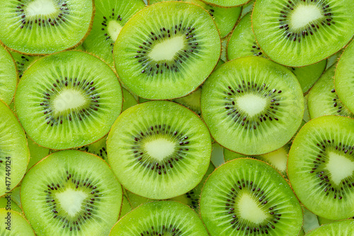 Kiwi Macro,Fresh Kiwi fruit sliced use for background 