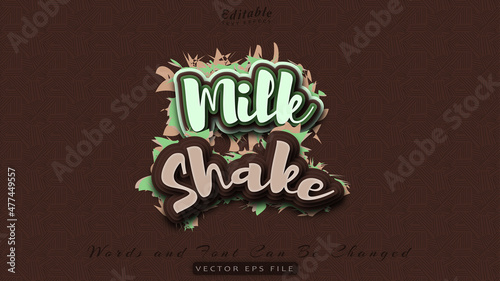 milk shake text effect