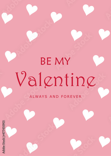 Obraz na płótnie Valentine Day card with hearts w salonie