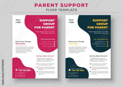 Parent Support Flyer Template, Support Group for Parent Flyer