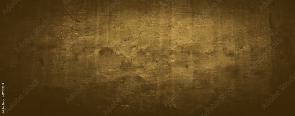 Obraz premium dark yellow gold abstract concrete wall texture background