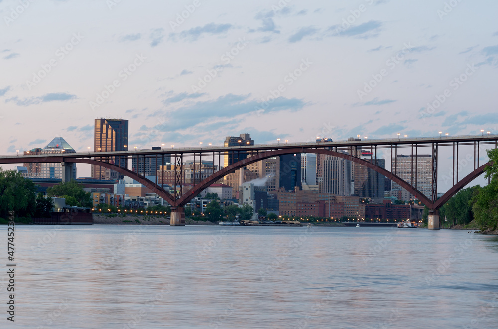 Fototapeta premium saint paul skyline and bridge