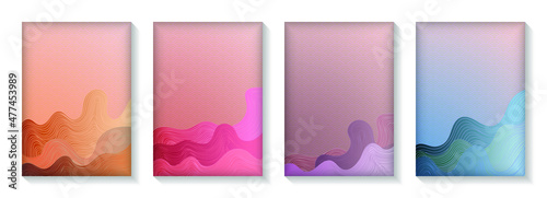 Oriental background with line wave pattern vector. Abstract template with geometric pattern. Vector illustration.