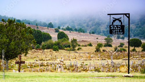 Sad Hill Cemetery. Tourist place in Spain.