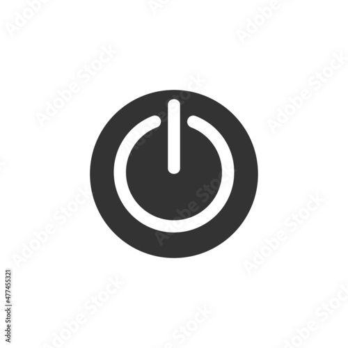 power icon on metal button