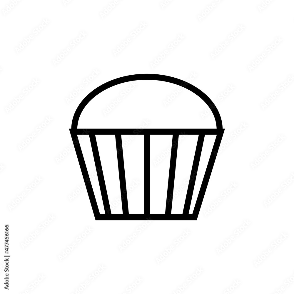 Muffin line icon, vector logo isolated on white background Muffin line icon, vector logo isolated on white background