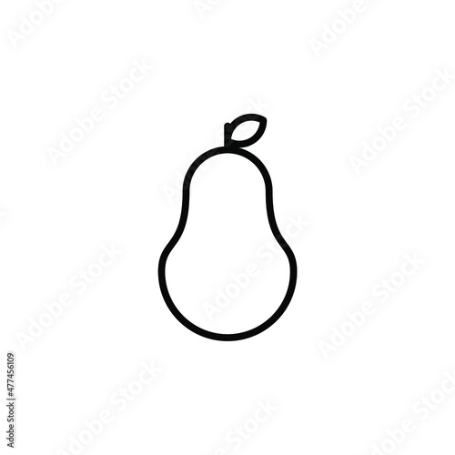 pear Line Icon, Vector, Illustration, Logo Template. Suitable For Many Purposes.