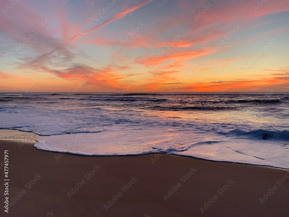 sunset over the sea, Figueira Da Foz, Portugal