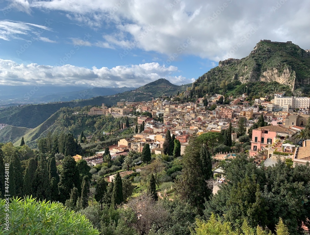 View of an Italian colorful small town
