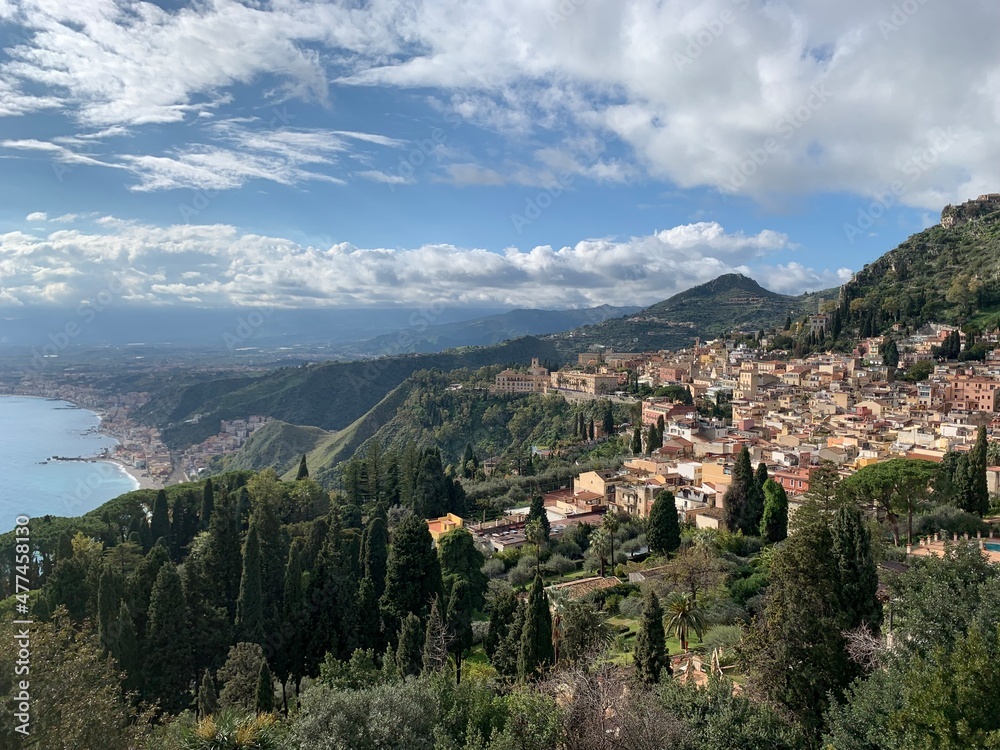 View of Italian small colorful town