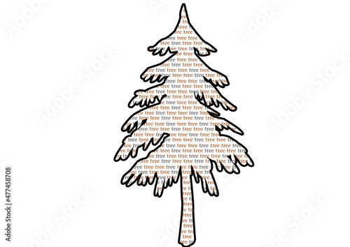 Christmas tree shape background for decoration.