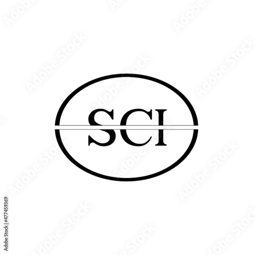 SCI letter logo design with white background in illustrator, vector logo modern alphabet font overlap style. calligraphy designs for logo, Poster, Invitation, etc.	