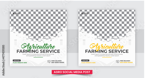  Agro farm services social media banner template design