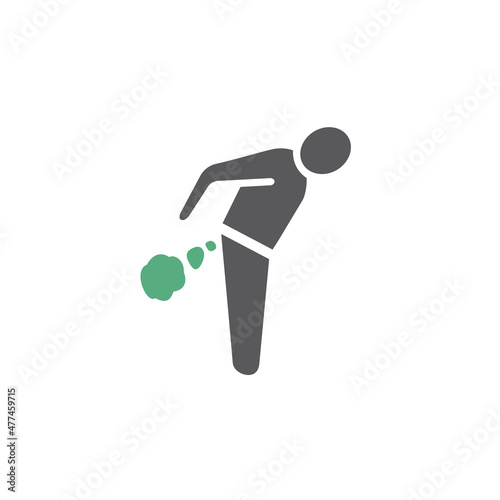 Flatulence icon. Vector icon for web graphic.
