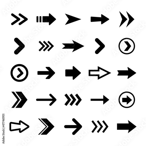 Arrows icons, big set. Arrows vector collection.