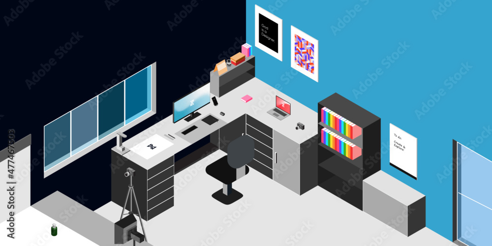 Isometric Workspace Illustration