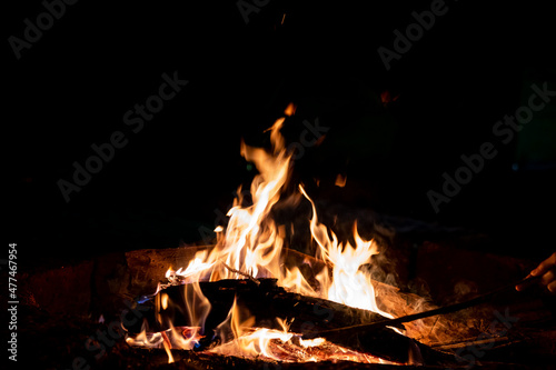 Hand pokes Campfire