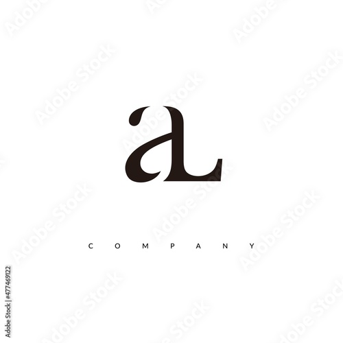 Initial AL Logo Design Vector