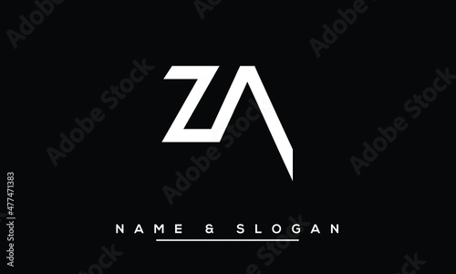 ZA,  AZ,  Z,  A   Abstract Letters Logo Monogram photo