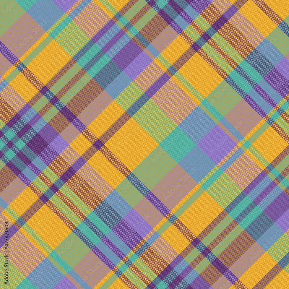 Seamless tartan plaid pattern background with vintage color.