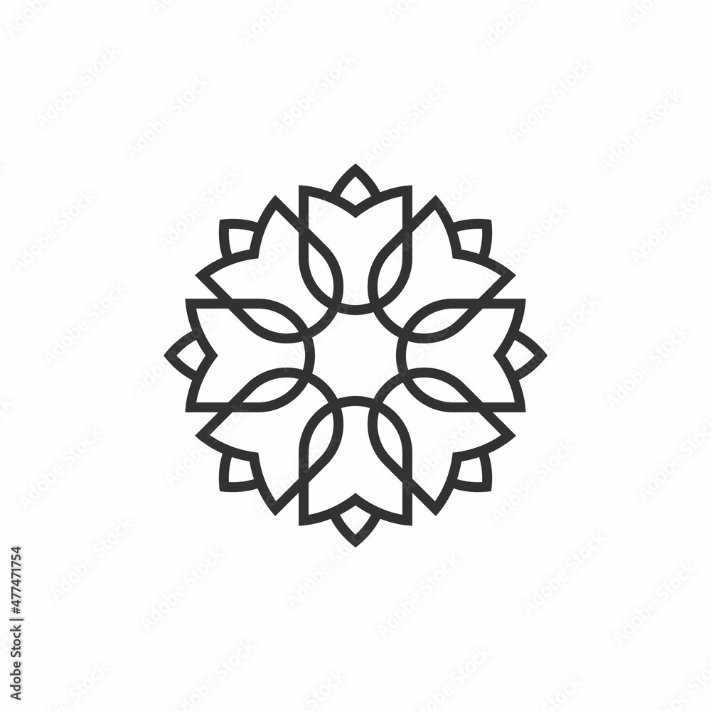 Leaf ornament logo icon abstract design vector Leaf ornament logo icon abstract design vector