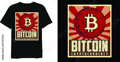 Funny Bitcoin T-shirt Design Template