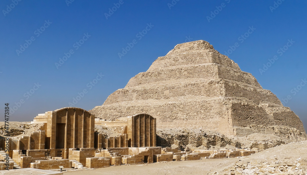 The Step Pyramid of Djoser at Saqqara, Egypt's oldest pyramid Stock ...