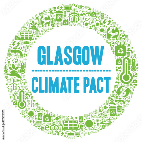 Glasgow climate pact symbol illustration