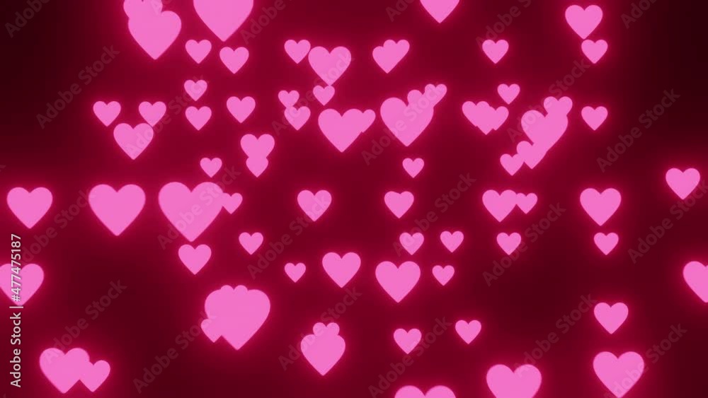 3d render glowing hearts animation 3d render glowing hearts animation