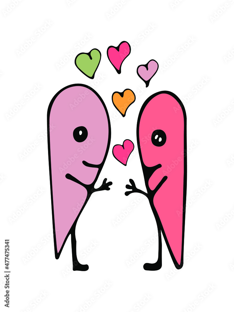 Doodle hearts, funny, hand-drawn love heart collection. Doodle hearts, funny, hand-drawn love heart collection.