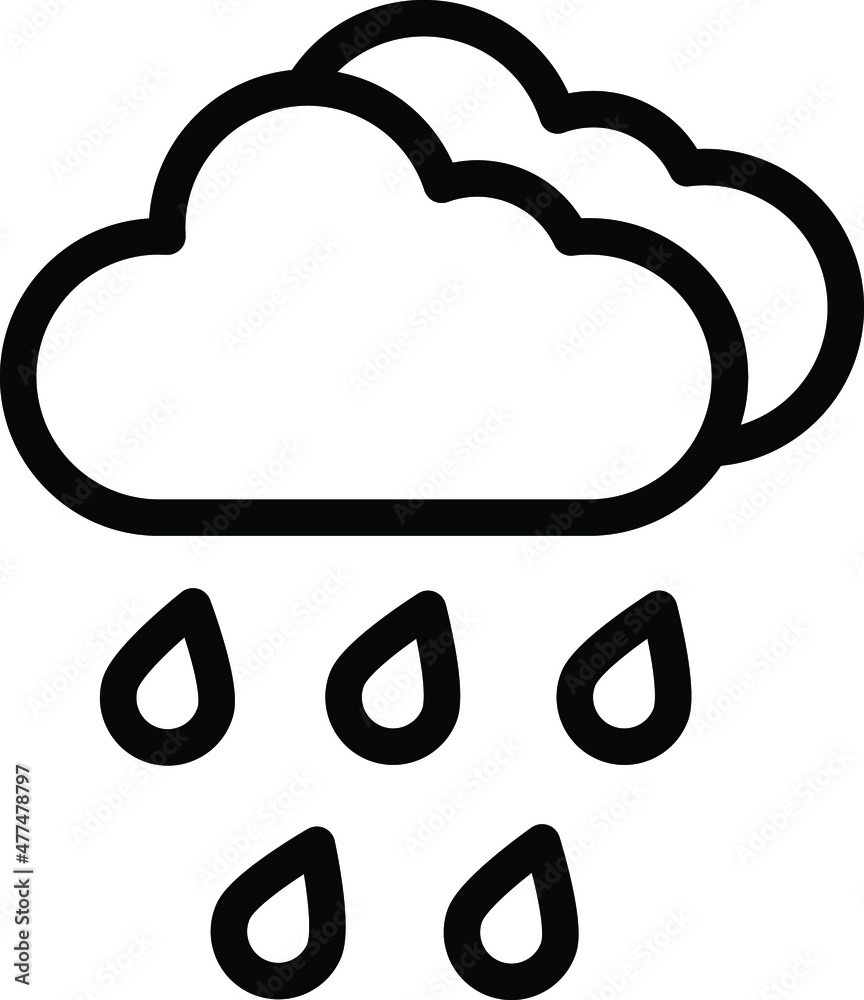 Heavy Rain Vector Icon Design Illustration Heavy Rain Vector Icon Design Illustration