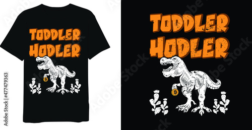 Toddler Holder Bitcoin T-shirt Design Template