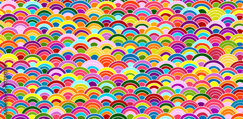 Traditional japanese seigaiha ocean waves. Seamless Pattern for your design